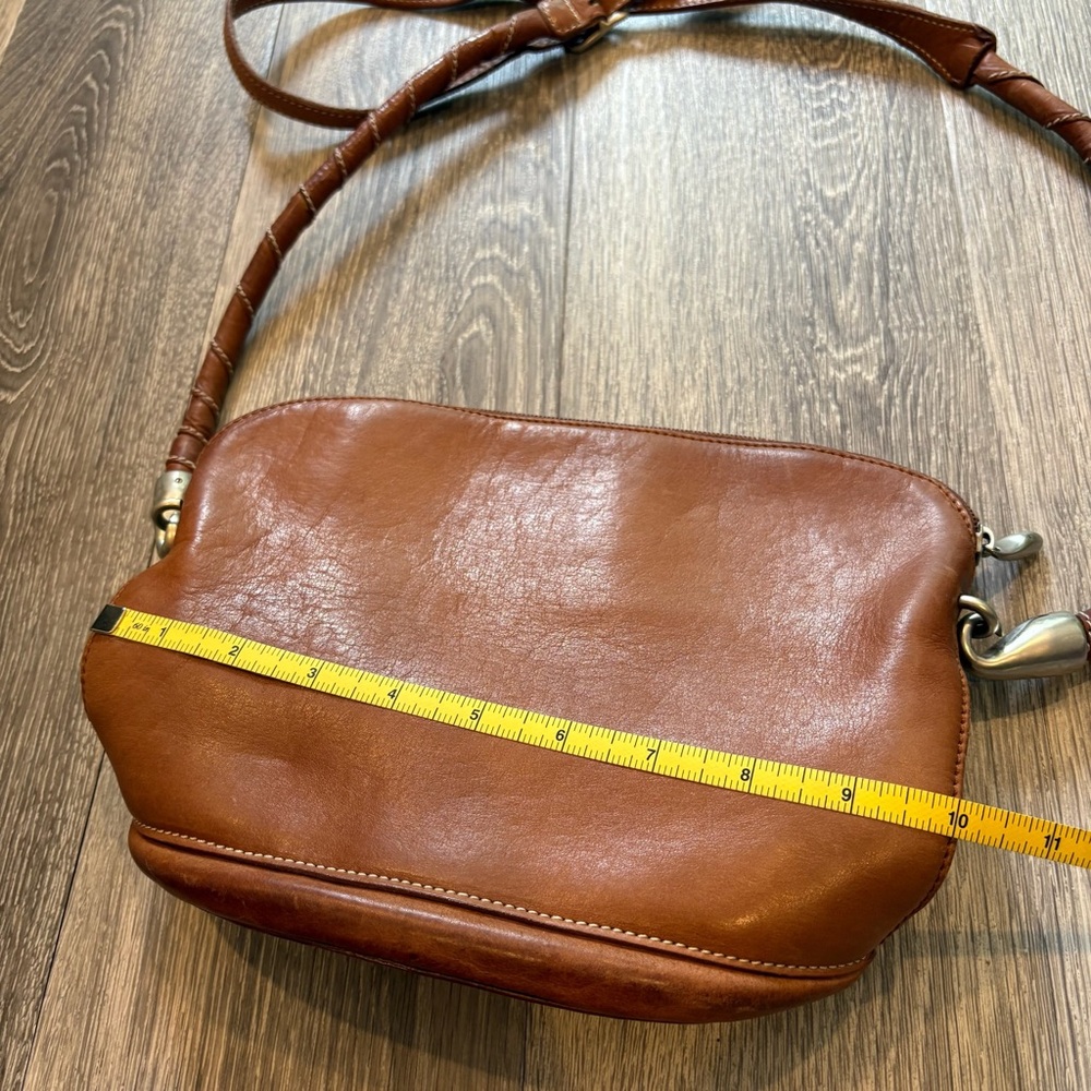 Denver Buffalo Company Brown Leather Crossbody Bag Purse - Picture 6 of 7